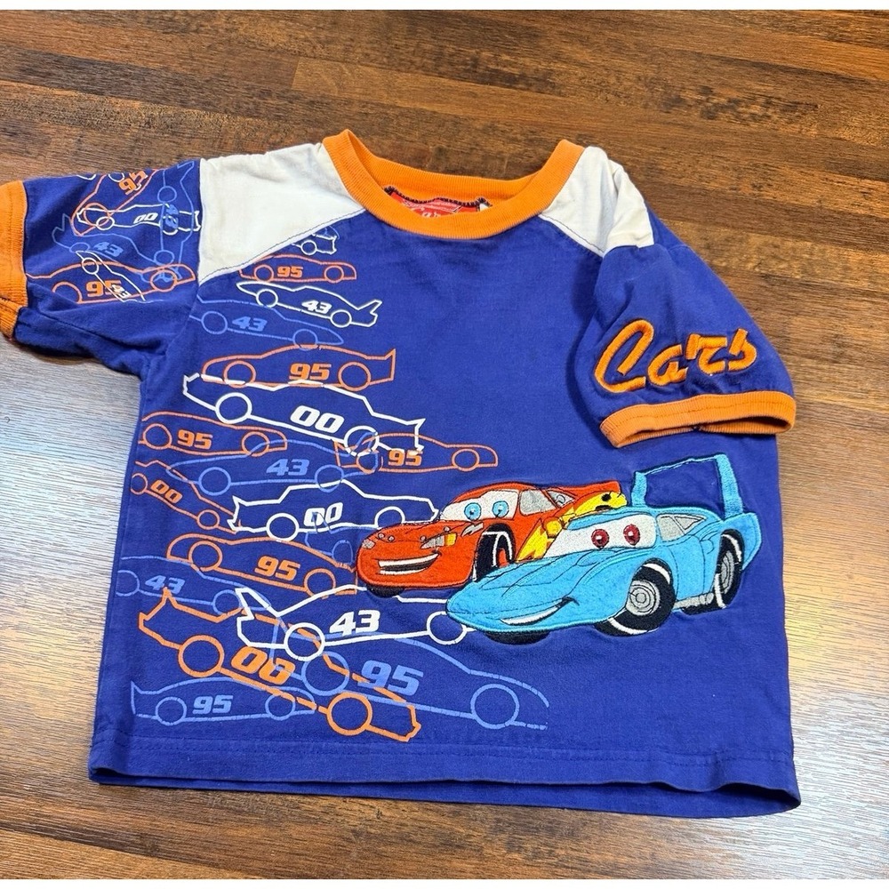 Vintage Disney Pixar Cars ringer tee. Size 3T. Lightning McQueen